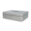 123ink silver steel cash box, 30cm x 24.5cm x 9cm 302941 - 1