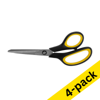 123ink soft grip handle scissors, 195mm (4-pack)  301092