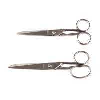 123ink stainless steel scissors set, 140mm and 180mm (2-pack)  301238