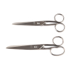 123ink stainless steel scissors set, 140mm and 180mm (2-pack)