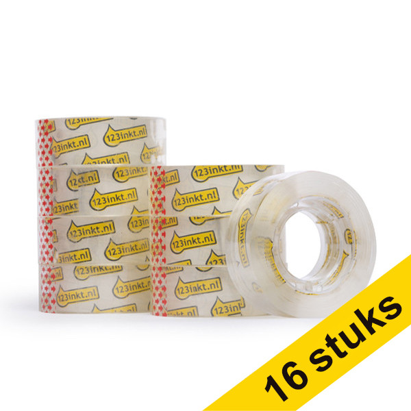 123ink standard adhesive tape, 19mm x 33m (16-pack)  390624 - 1