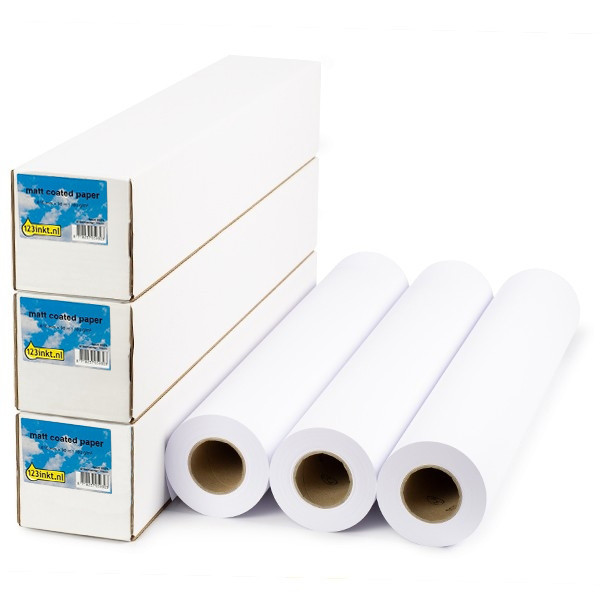 123ink standard paper roll, 594mm x 90m (80 g/m²) | 3-pack 302093 - 1