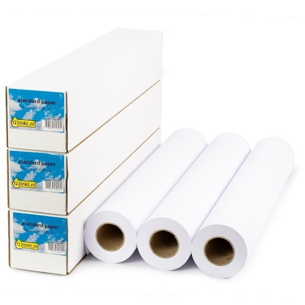 123ink standard paper roll, 610mm x 50m (80 g/m²) | 3-pack 155046 - 1