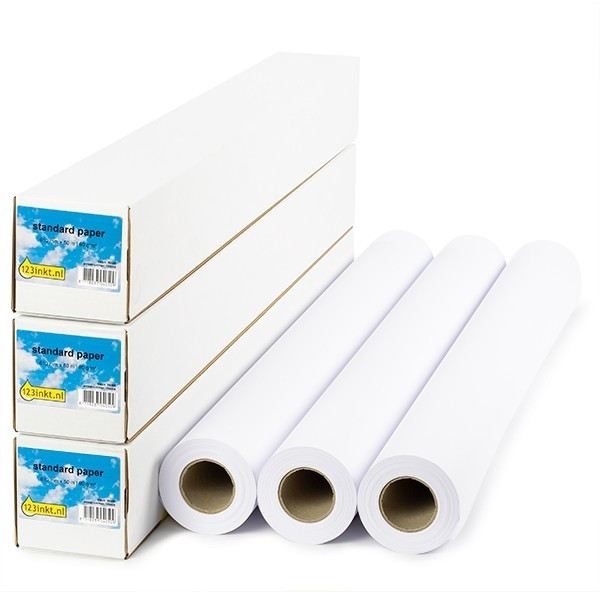 123ink standard paper roll, 914mm x 50m (90 g/m²) (3-pack) 1570B008C 155045 - 1