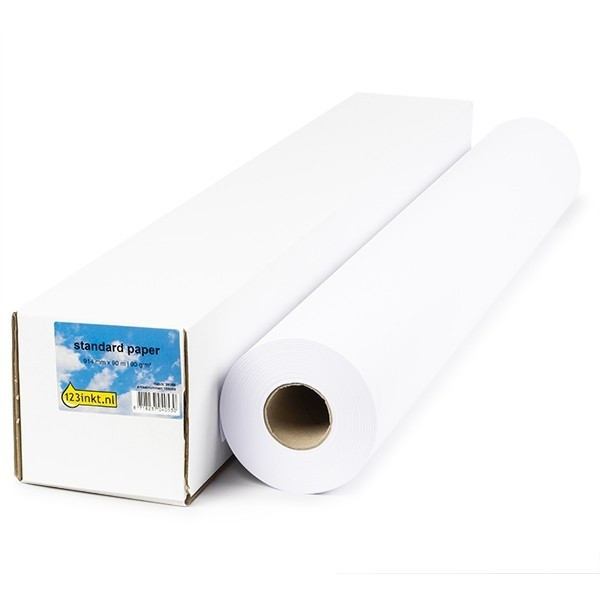 123ink standard paper roll, 914mm x 90m (90 g/m²) C6810AC 155091 - 1