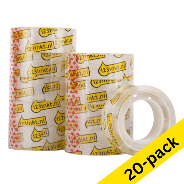 123ink standard tape, 15mm x 10m (20-pack) 302832 - 1