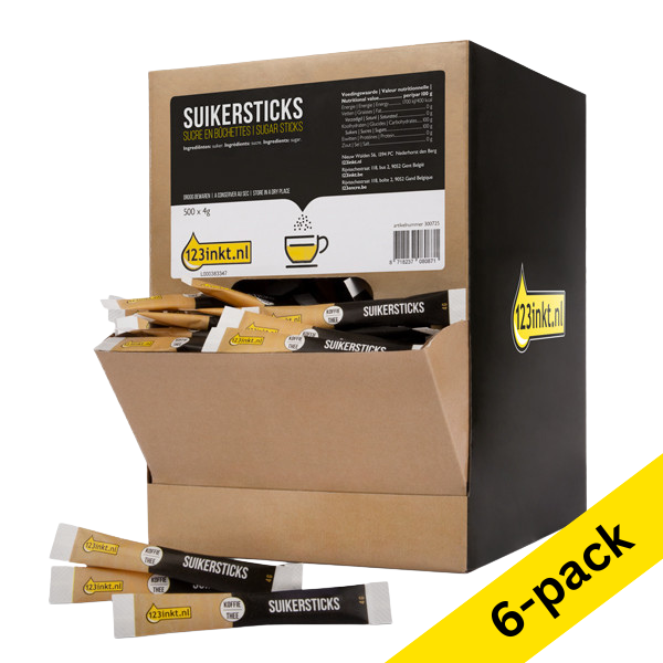 123ink sugar sticks, 4g (6 x 500-pack)  200249 - 1