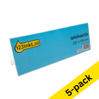 123ink table card, 297mm x 105mm (5-pack)  301572