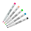123ink textile marker (black/pastel blue/pastel green/pastel orange/fuchsia) (5-pack) 302723 - 1