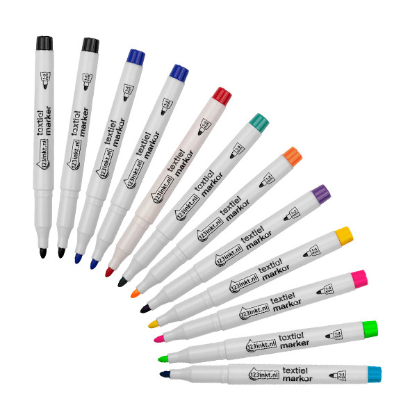 123ink textile markers set (12-pack) 301122 - 1