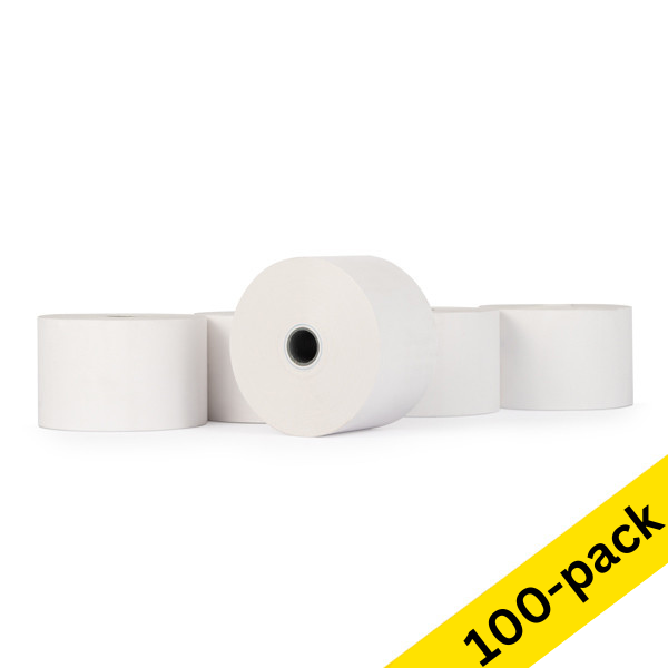 123ink thermo white cash register roll, 44mm x 70mm x 12mm (100-pack)  300312 - 1