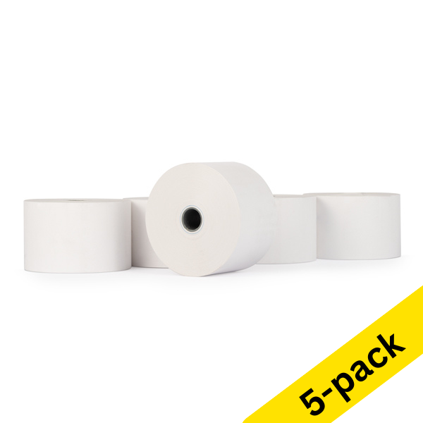 123ink thermo white cash register roll, 44mm x 70mm x 12mm (5-pack) K-6032C 300310 - 1