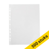 123ink transparent A4 plastic pocket 11 holes, 90 micron (500-pack) 302438 - 1