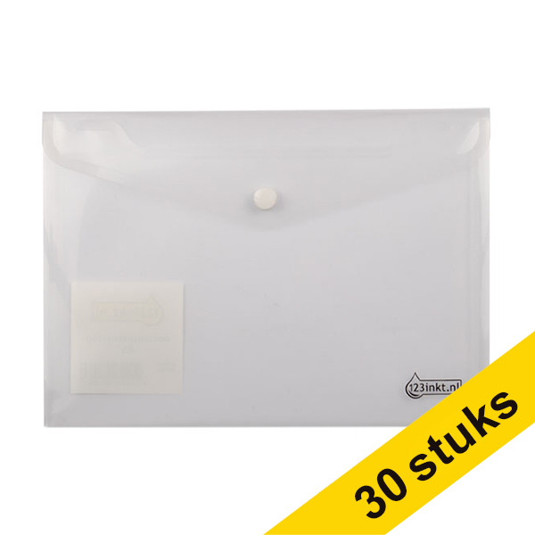 123ink transparent A5 document envelope (30-pack) 301338 - 1