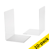123ink transparent acrylic bookends, 12cm x 12cm x 17.5cm (10-pack) 301721 - 1