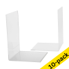 123ink transparent acrylic bookends, 16cm x 15cm x 21cm (10-pack) 301722 - 1