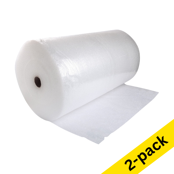 123ink transparent bubble wrap, 100cm x 100m (2-pack) 302881 - 1