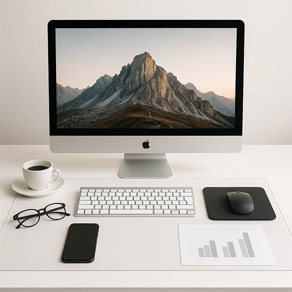 123ink transparent desk pad, 53cm x 40cm 302424 - 3