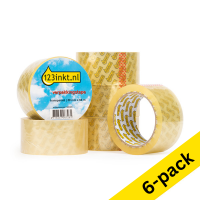 123ink transparent packing tape, 50mm x 66m | 6 x 6-pack 301382