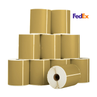 123ink version FedEx gold shipping labels, 102mm x 152mm (10-pack) 653272