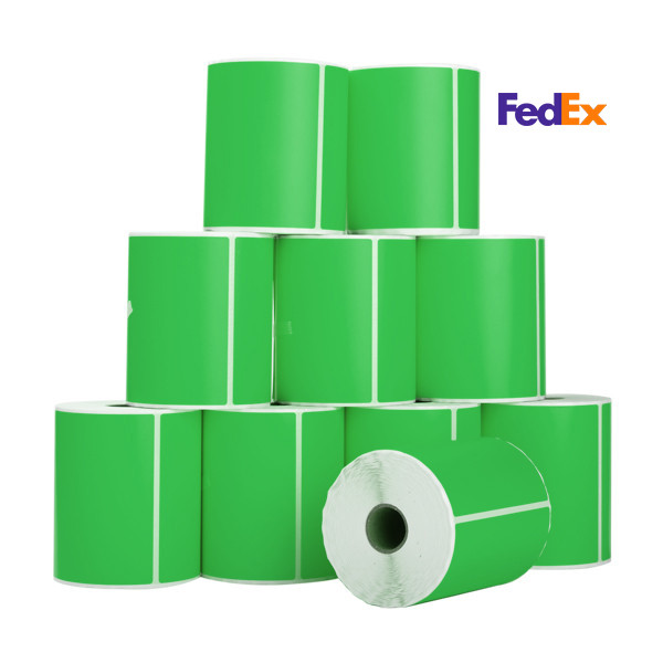 123ink version FedEx green shipping labels, 102mm x 152mm (10-pack) 653270 - 1