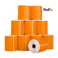 123ink version FedEx orange shipping labels, 102mm x 152mm | 10-pack 653268