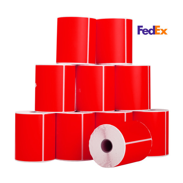 123ink version FedEx red shipping labels, 102mm x 152mm (10-pack) 653267 - 1