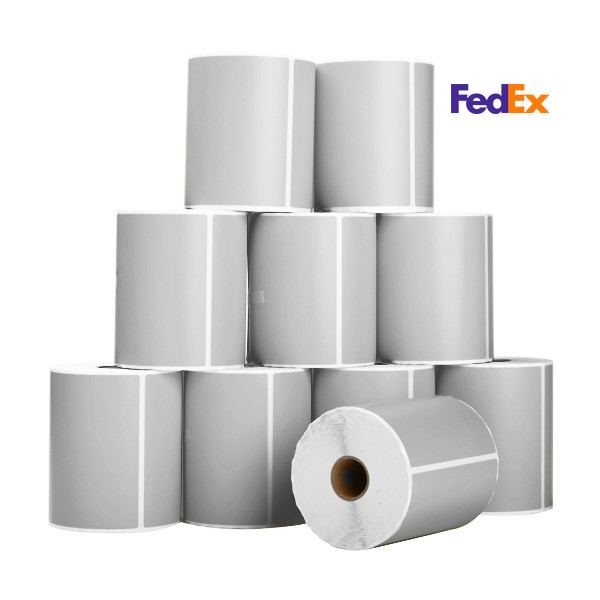 123ink version FedEx silver shipping labels, 102mm x 152mm (10-pack) 653274 - 1
