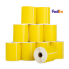 123ink version FedEx yellow shipping labels, 102mm x 152mm | 10-pack 653269 - 1