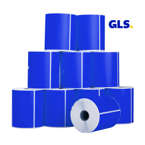 123ink version GLS blue shipping labels, 102mm x 152mm | 10-pack 653211 - 1