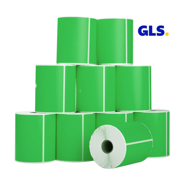 123ink version GLS green shipping labels, 102mm x 152mm | 10-pack 653210 - 1