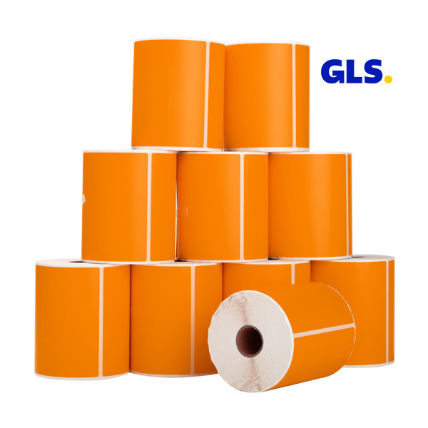 123ink version GLS orange shipping labels, 102mm x 152mm | 10-pack 653208 - 1