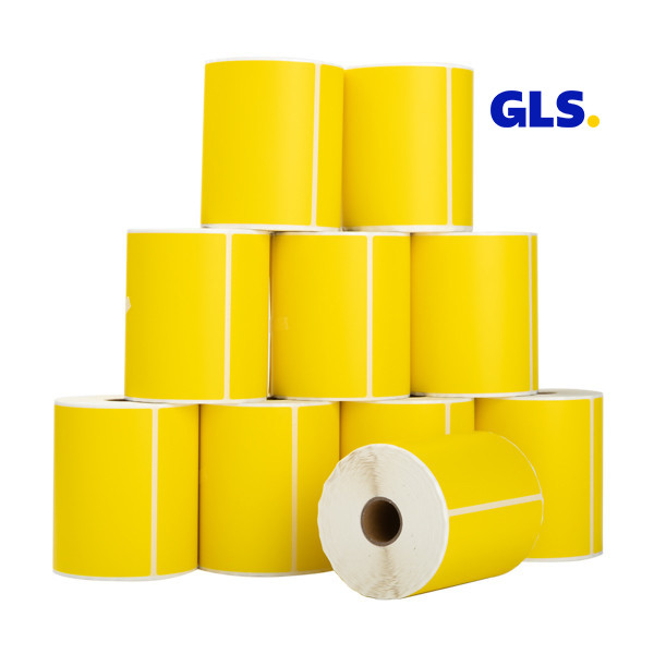 123ink version GLS yellow shipping labels, 102mm x 152mm (10-pack) 653209 - 1