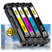 123ink version HP 220A BK/C/M/Y toner 4-pack 093713