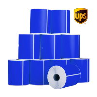 123ink version UPS blue shipping labels, 102mm x 152mm (10-pack) 653151