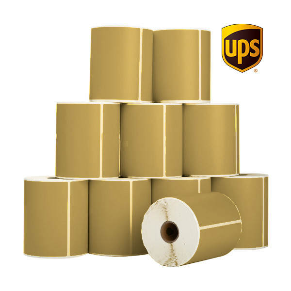 123ink version UPS gold shipping labels, 102mm x 152mm (10-pack) 653152 - 1