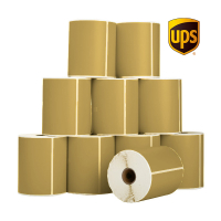 123ink version UPS gold shipping labels, 102mm x 152mm (10-pack) 653152