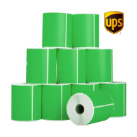 123ink version UPS green shipping labels, 102mm x 152mm (10-pack) 653150