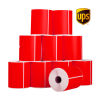 123ink version UPS red shipping labels, 102mm x 152mm (10-pack) 653147