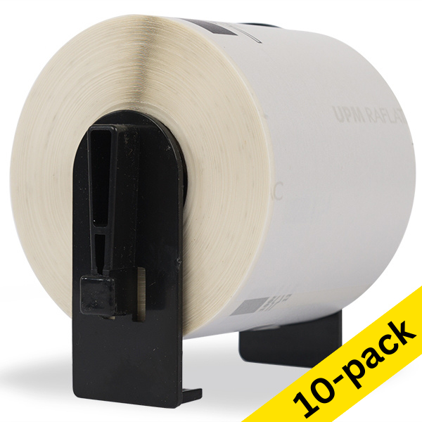 123ink version replaces Brother DK-11209 small address label | 10-pack 650516 - 1