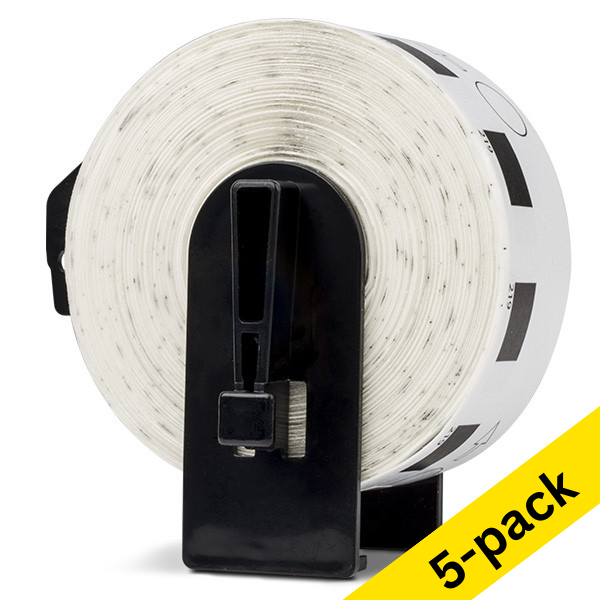 123ink version replaces Brother DK-11219 white round label | 5-pack 650670 - 1