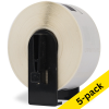 123ink version replaces Brother DK-22214 white continuous paper tape (5-pack)