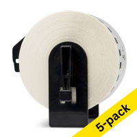 123ink version replaces Brother DK-22223 continuous white paper tape | 5-pack 650554