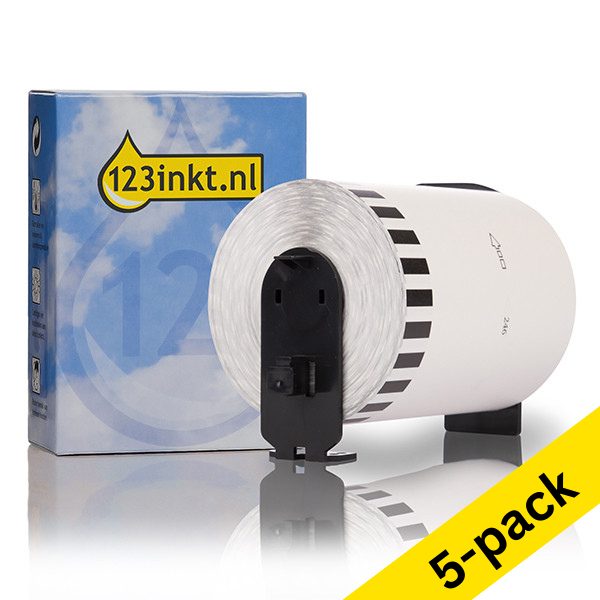123ink version replaces Brother DK-22246 continuous paper tape | 5-pack 650657 - 1