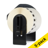 123ink version replaces Brother DK-44605 removable yellow paper tape | 5-pack 650646 - 1