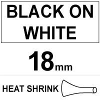 123ink version replaces Brother HSe-241 black on white heat-shrink tape, 18mm HSE241C 088889 - 1