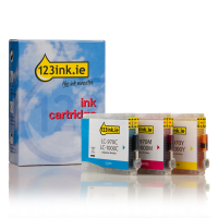 123ink version replaces Brother LC-1000RBWBPC/M/Y ink cartridge 3-pack