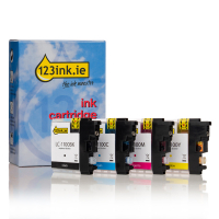 123ink version replaces Brother LC-1100BK/C/M/Y ink cartridge 4-pack