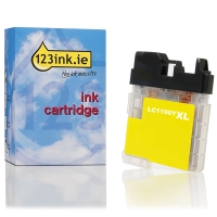 123ink version replaces Brother LC-1100HYY high-capacity yellow ink cartridge