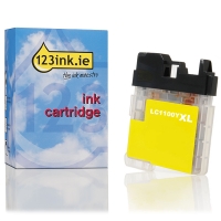 123ink version replaces Brother LC-1100HYY high capacity yellow ink cartridge LC1100HYYC 028867
